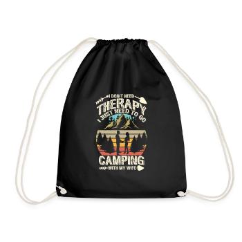 Mari Et Femme Camping Partenaire Couple Assorti - Sac de sport léger - noir - Devant