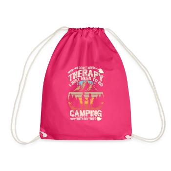 Mari Et Femme Camping Partenaire Couple Assorti - Sac de sport léger - fuchsia - Devant