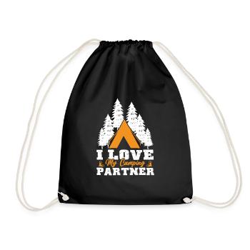 Mari Et Femme Camping Partenaire Couple Assorti - Sac de sport léger - noir - Devant