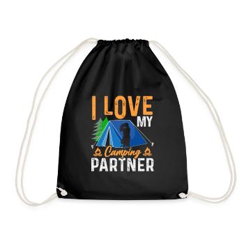 Mari Et Femme Camping Partenaire Couple Assorti - Sac de sport léger - noir - Devant