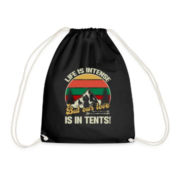 Mari Et Femme Camping Partenaire Couple Assorti - Sac de sport léger - noir - Devant