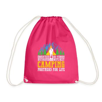 Mari Et Femme Camping Partenaire Couple Assorti - Sac de sport léger - fuchsia - Devant