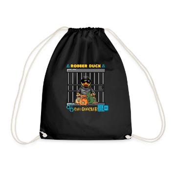 ROBBER DUCK - Drawstring Bag - black - Front