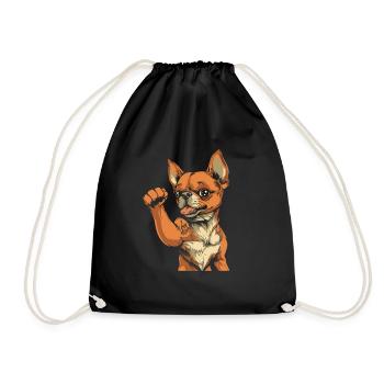 Chihuahua I Love Mom - Turnbeutel - Schwarz - Vorne