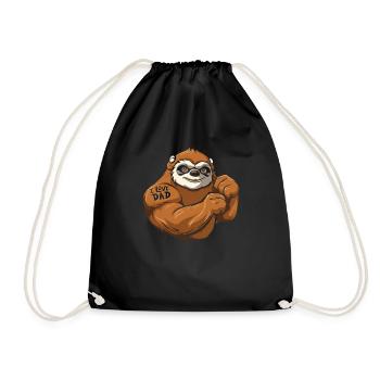 Sloth I Love Dad - Drawstring Bag - black - Front