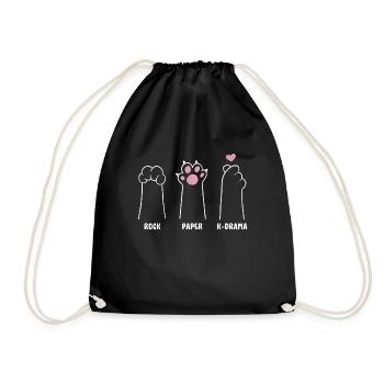 K-Drama Lover Funny KDrama Mom - Drawstring Bag - black - Front