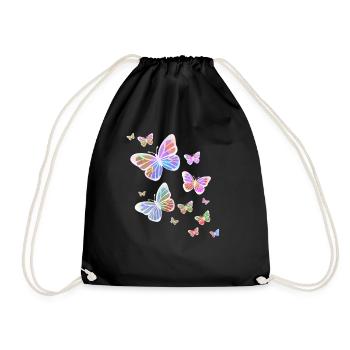 Butterfly, Butterfly, Animal, Colorful, Color - Drawstring Bag - black - Front