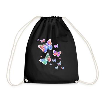 Butterfly, Butterfly, Animal, Colorful, Color - Drawstring Bag - black - Front