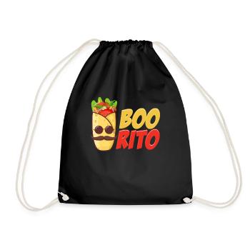 Boorito Burrito Puns Mexican Margarita - Drawstring Bag - black - Front