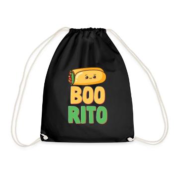 Boorito Burrito Puns Mexican Margarita - Drawstring Bag - black - Front