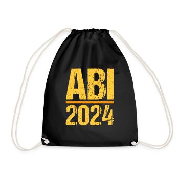Abitur Junge Mädchen Abi Abitur 2024 - Turnbeutel - Schwarz - Vorne