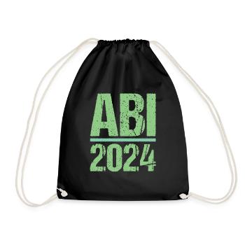 Abitur Junge Mädchen Abi Abitur 2024 - Turnbeutel - Schwarz - Vorne