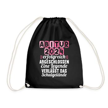 Abitur Young Girls Abitur Abitur 2024 - Drawstring Bag - black - Front