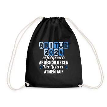 Abitur Young Girls Abitur Abitur 2024 - Drawstring Bag - black - Front