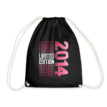 Limited Edition Since 2014 Birthday Vintage 2014 - Drawstring Bag - black - Front