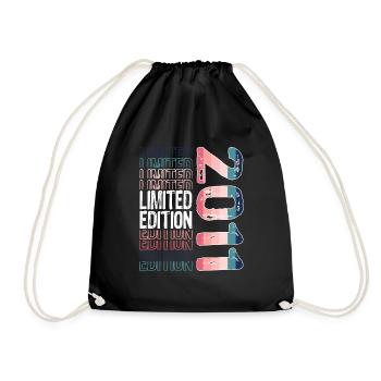 Limited Edition seit 2011 Geburtstag Vintage 2011 - Turnbeutel - Schwarz - Vorne
