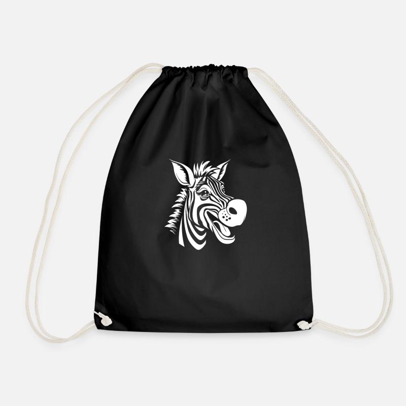 Zebra - Turnbeutel - Schwarz