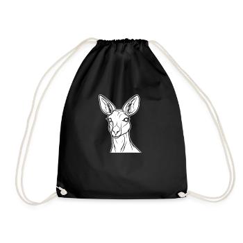 Kangaroo - Drawstring Bag - black - Front