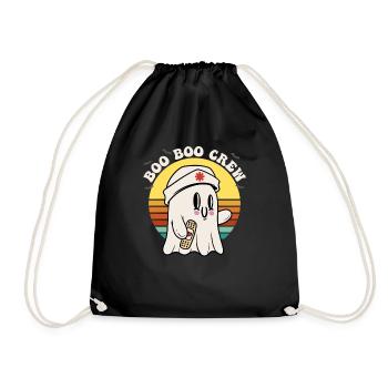 Boo Boo Crew Krankenschwester Halloween - Groovy Lustig - Turnbeutel - Schwarz - Vorne