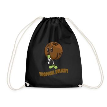 Coconut Lover Juice Beach Tropical Summer - Drawstring Bag - black - Front