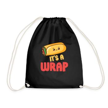It's A Wrap Burrito Puns Mexican - Drawstring Bag - black - Front