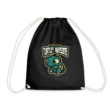 Marine Conservation: Turtley Awesome - Drawstring Bag - black - Front