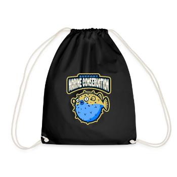 Marine Conservation - Drawstring Bag - black - Front
