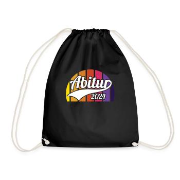 Abitur Young Girls Abitur Abitur 2024 - Drawstring Bag - black - Front