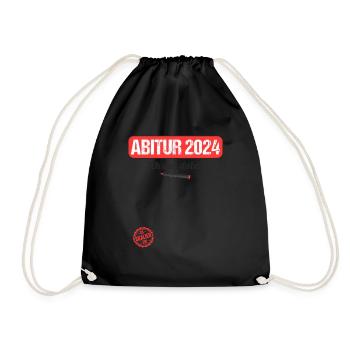 Abitur Young Girls Abitur Abitur 2024 - Drawstring Bag - black - Front