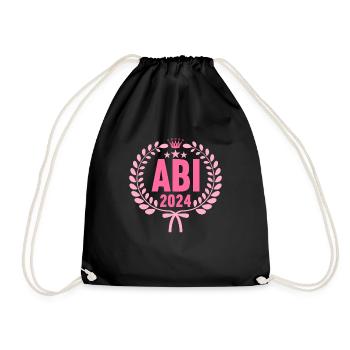 Abitur Young Girls Abitur Abitur 2024 - Drawstring Bag - black - Front