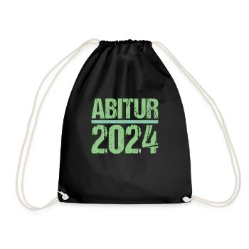 Abitur Junge Mädchen Abi Abitur 2024 - Turnbeutel - Schwarz - Vorne