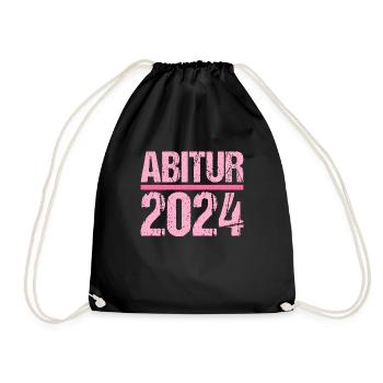 Abitur Young Girls Abitur Abitur 2024 - Drawstring Bag - black - Front