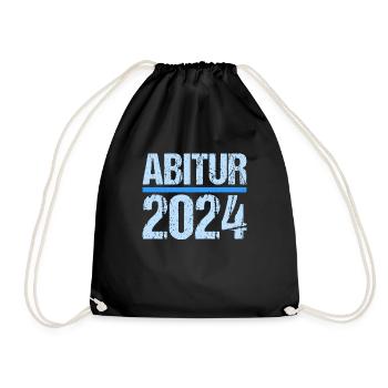 Abitur Junge Mädchen Abi Abitur 2024 - Turnbeutel - Schwarz - Vorne
