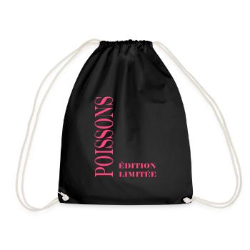 poissons - Sac de sport léger - noir - Devant
