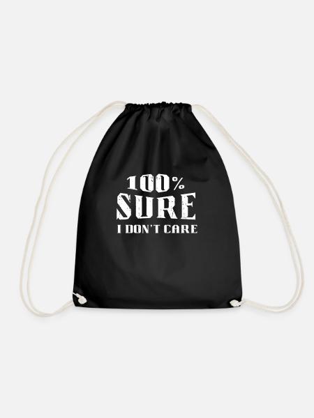 Schwarzer Humor Witzig I Dont Care - Turnbeutel - Schwarz