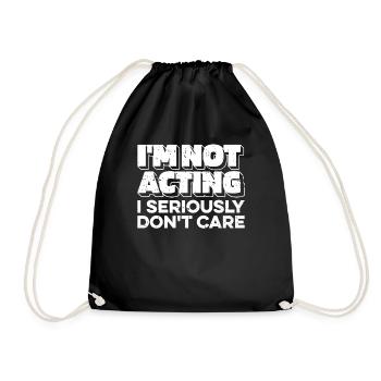 Humour noir Drôle Je m’en fous - Sac de sport léger - noir - Devant