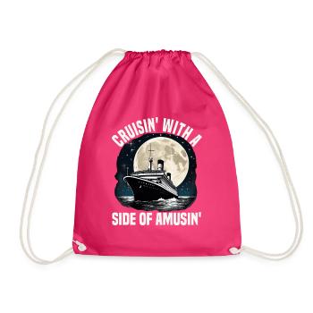 Cruising Trip Cruise Ship Vacation Group Matching - Drawstring Bag - fuchsia - Front