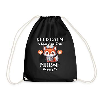 Fox Nurse Keep Calm And Leave The Nurse Handle It - Sac de sport léger - noir - Devant