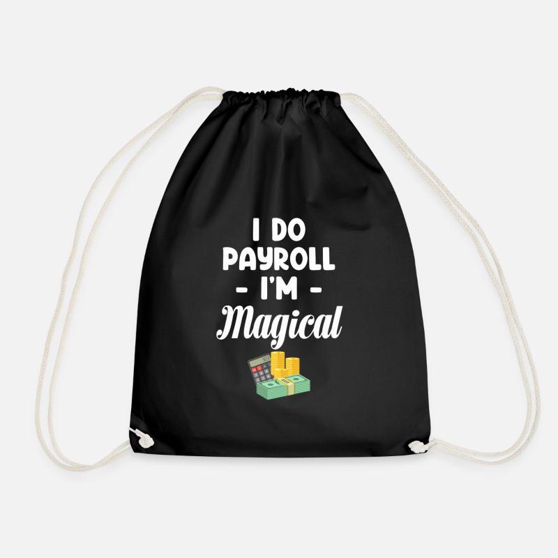 Wage & Salary I Do Payroll - Drawstring Bag - black