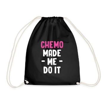 Chemo made me want to make it funny. - Drawstring Bag - black - Front
