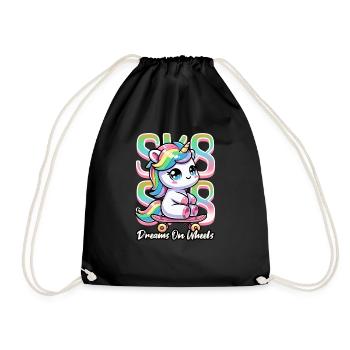 Licorne Skateboard - Sac de sport léger - noir - Devant