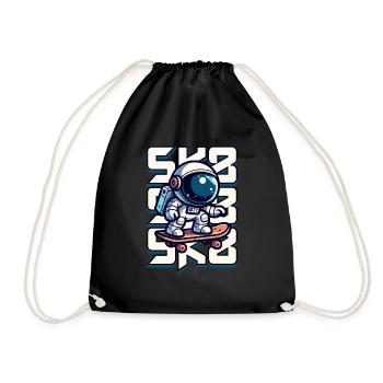 Astronaute Skatboarding - Sac de sport léger - noir - Devant