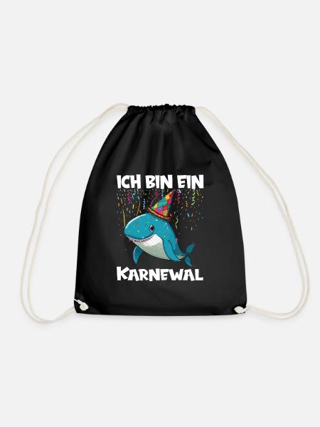 Karneval Kostüm Fasching Fastnacht - Turnbeutel - Schwarz