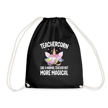 Teachercorn comme un professeur normal Cadeaux de tuteur - Sac de sport léger - noir - Devant