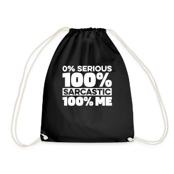 Humour noir Drôle Je m’en fous - Sac de sport léger - noir - Devant