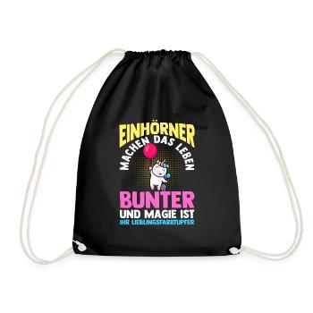 Licorne - Sac de sport léger - noir - Devant