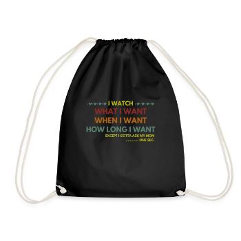 K-Drama Lover Funny KDrama Mom - Drawstring Bag - black - Front