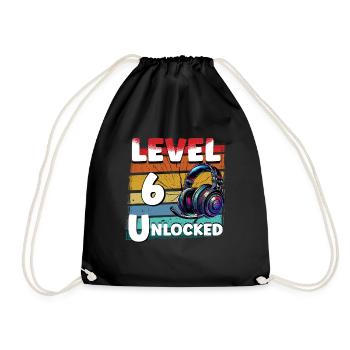 Gaming Birthday Niveau 6 Joueur débloqué - Sac de sport léger - noir - Devant