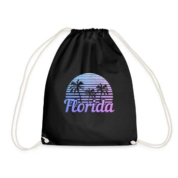 Florida Souvenir USA Amerika - Turnbeutel - Schwarz - Vorne