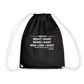 K-Drama Lover Funny KDrama Mom - Drawstring Bag - black - Front
